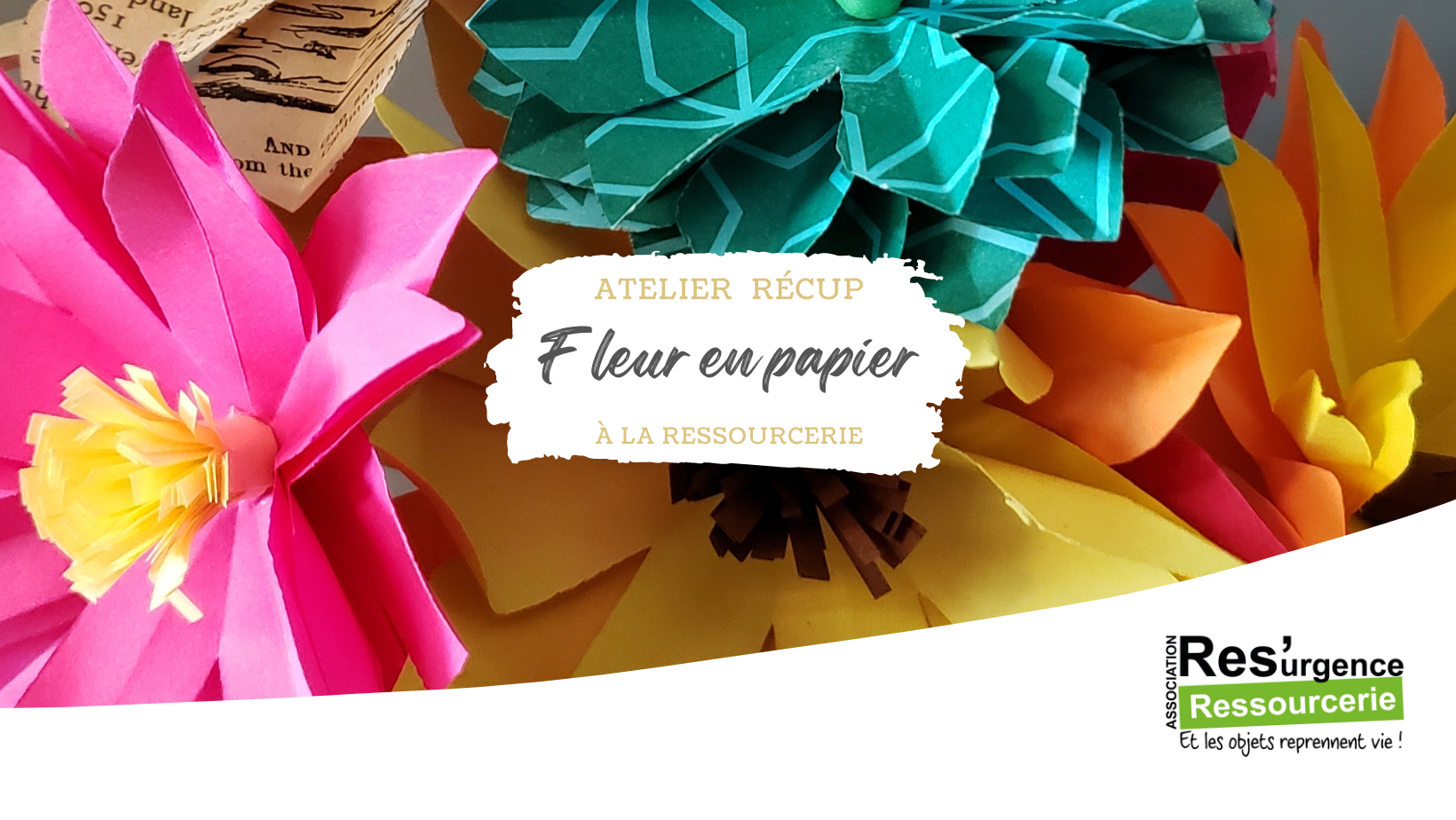 Atelier recup : fleur en papier