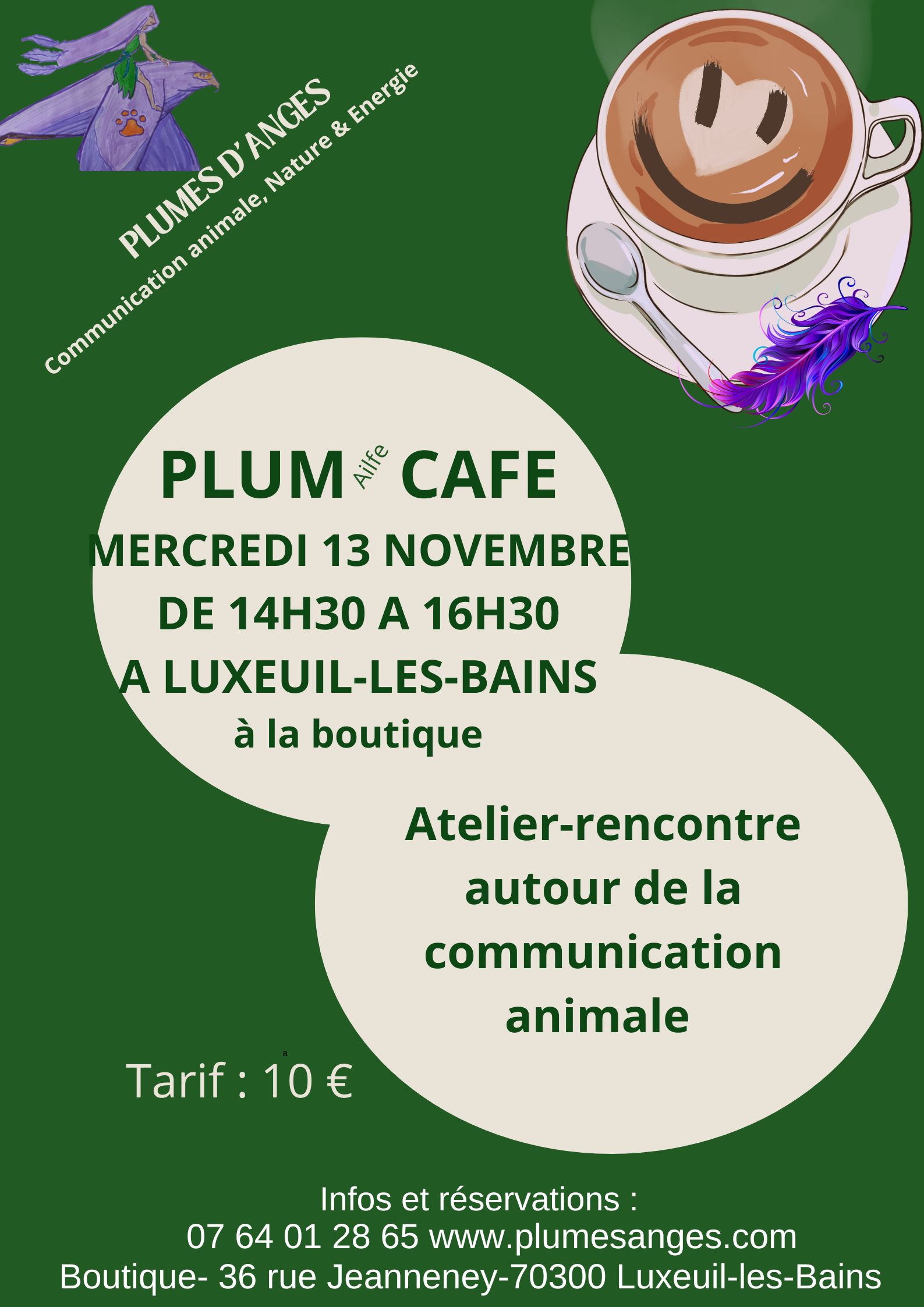 Atelier-communication animale-plumes d'anges-luxeuil les bains-haute saone