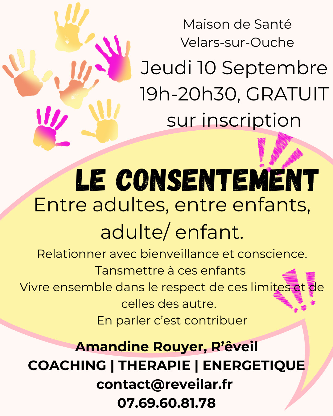 Atelier "le consentement, ces limites invisibles et essentielles"