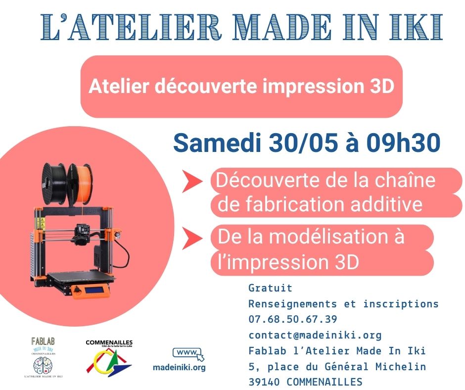 Atelier découverte impression 3d