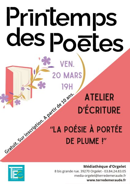 Atelier d'écriture "La poésie à portée de plume"
