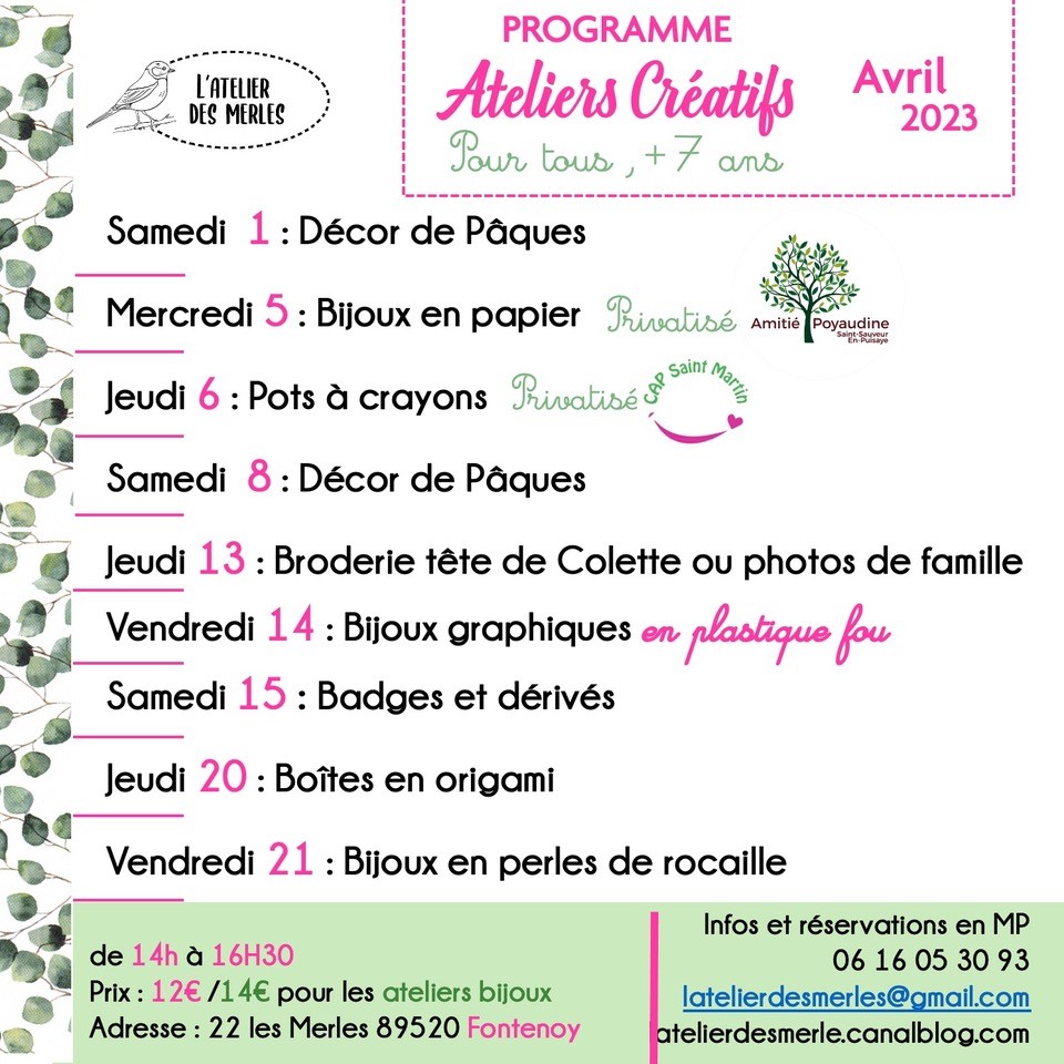Atelier des Merles 2023