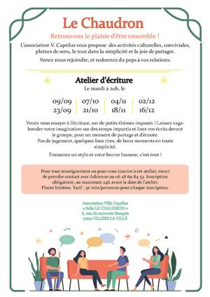 Ateliers écriture