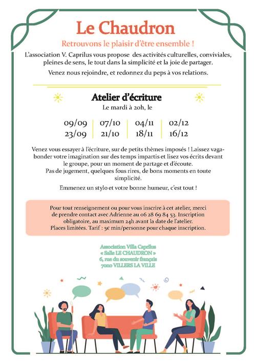 Ateliers écriture