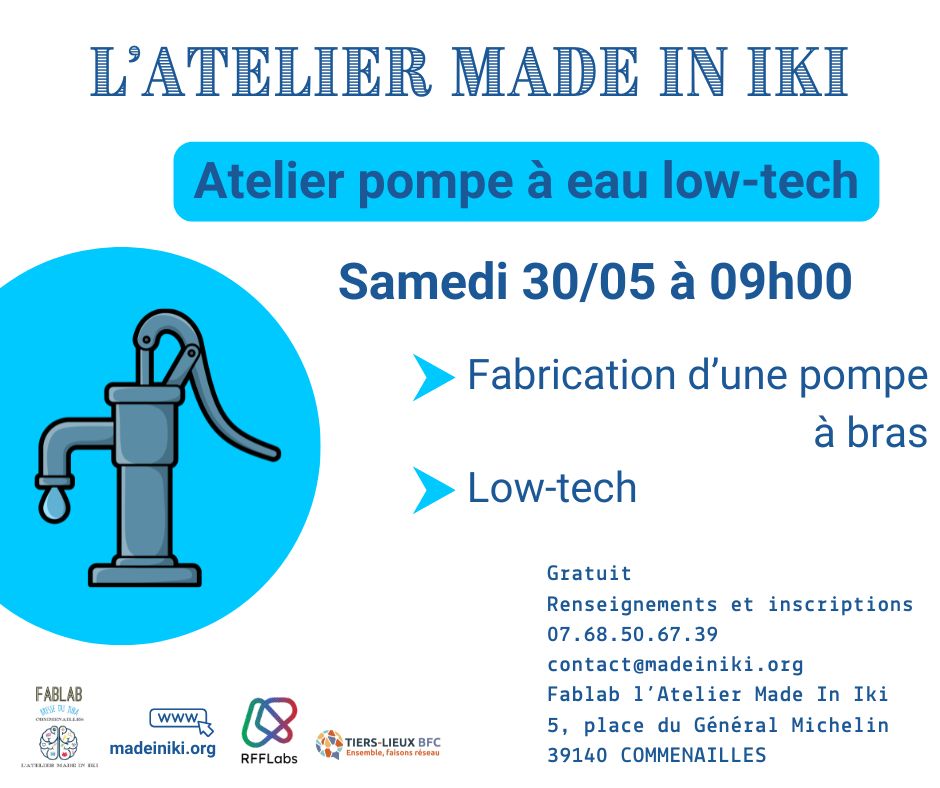 Atelier low-tech pompe à eau