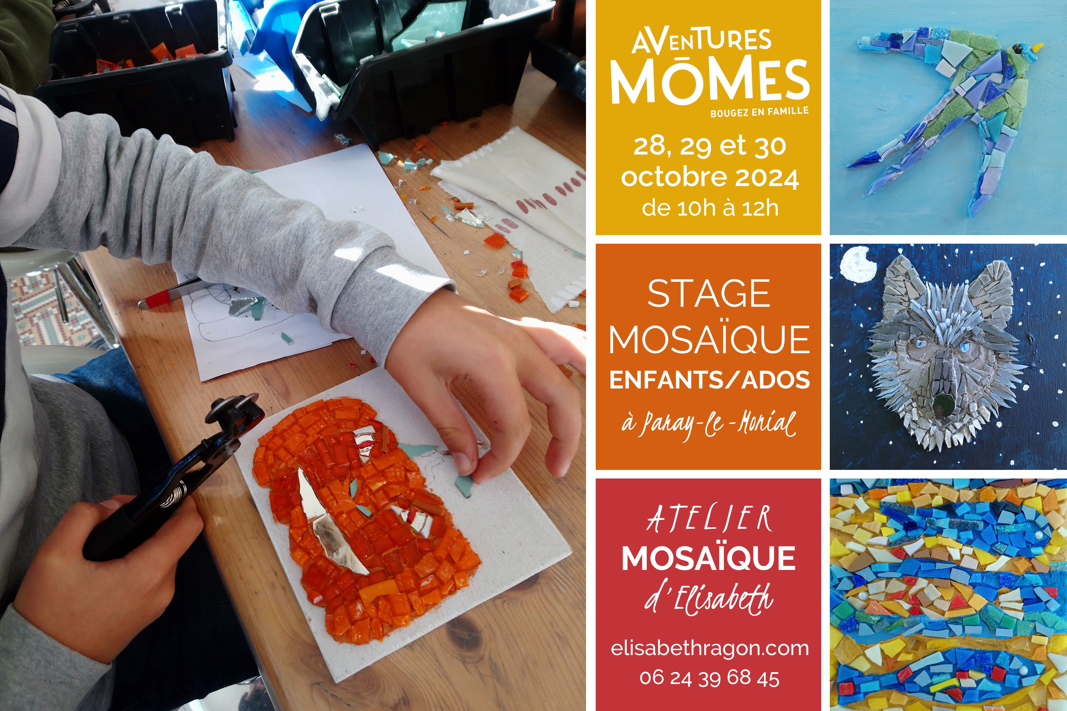 Atelier mosaïque vacances d'automne
