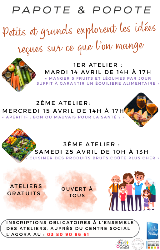 (REPORTÉ) Atelier " Papote et popote " (de 9 à 99 ans) (REPORTÉ)