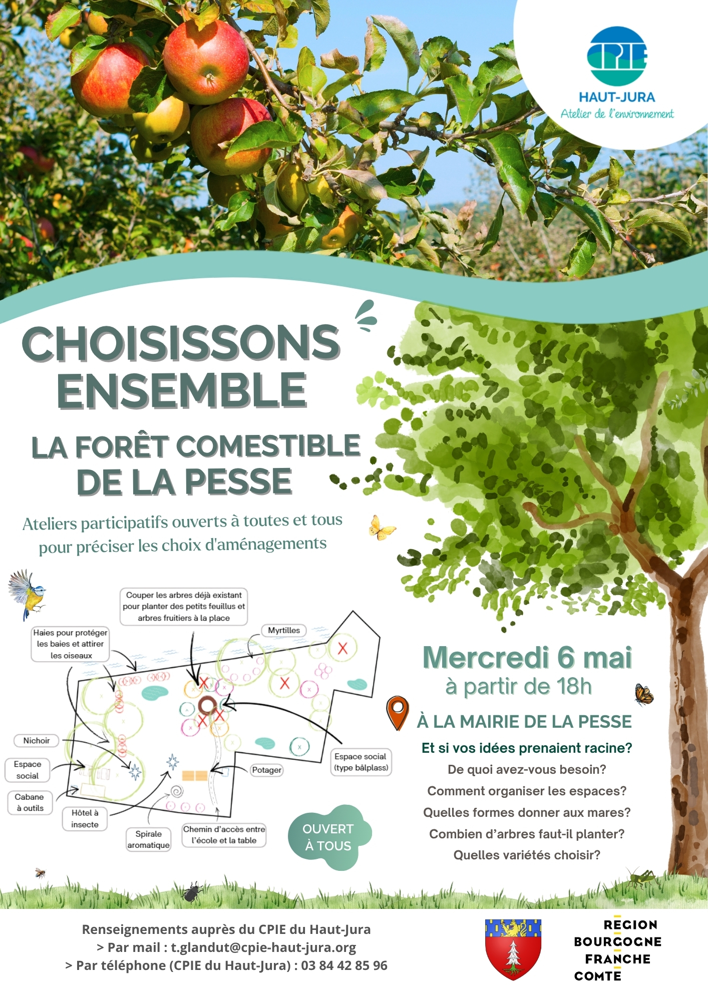 CPIE Haut-Jura : Bientôt une forêt comestible à la Pesse  - Atelier participatif