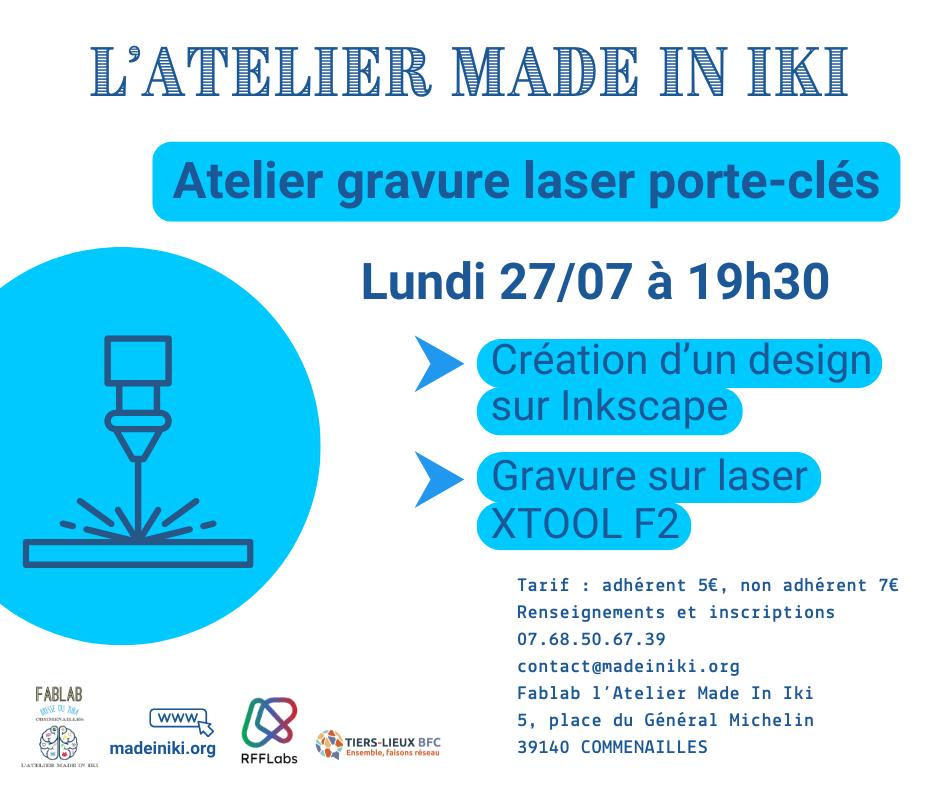 Atelier gravure laser dun porte-clés