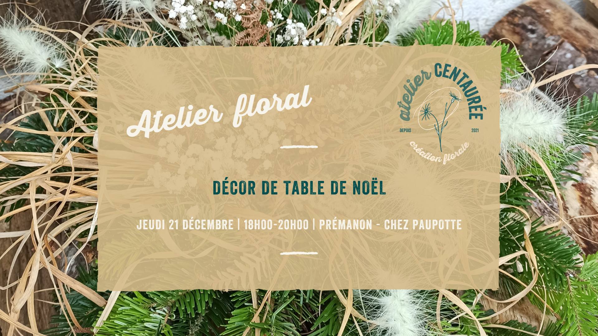 Atelier floral Décor de table de Noël