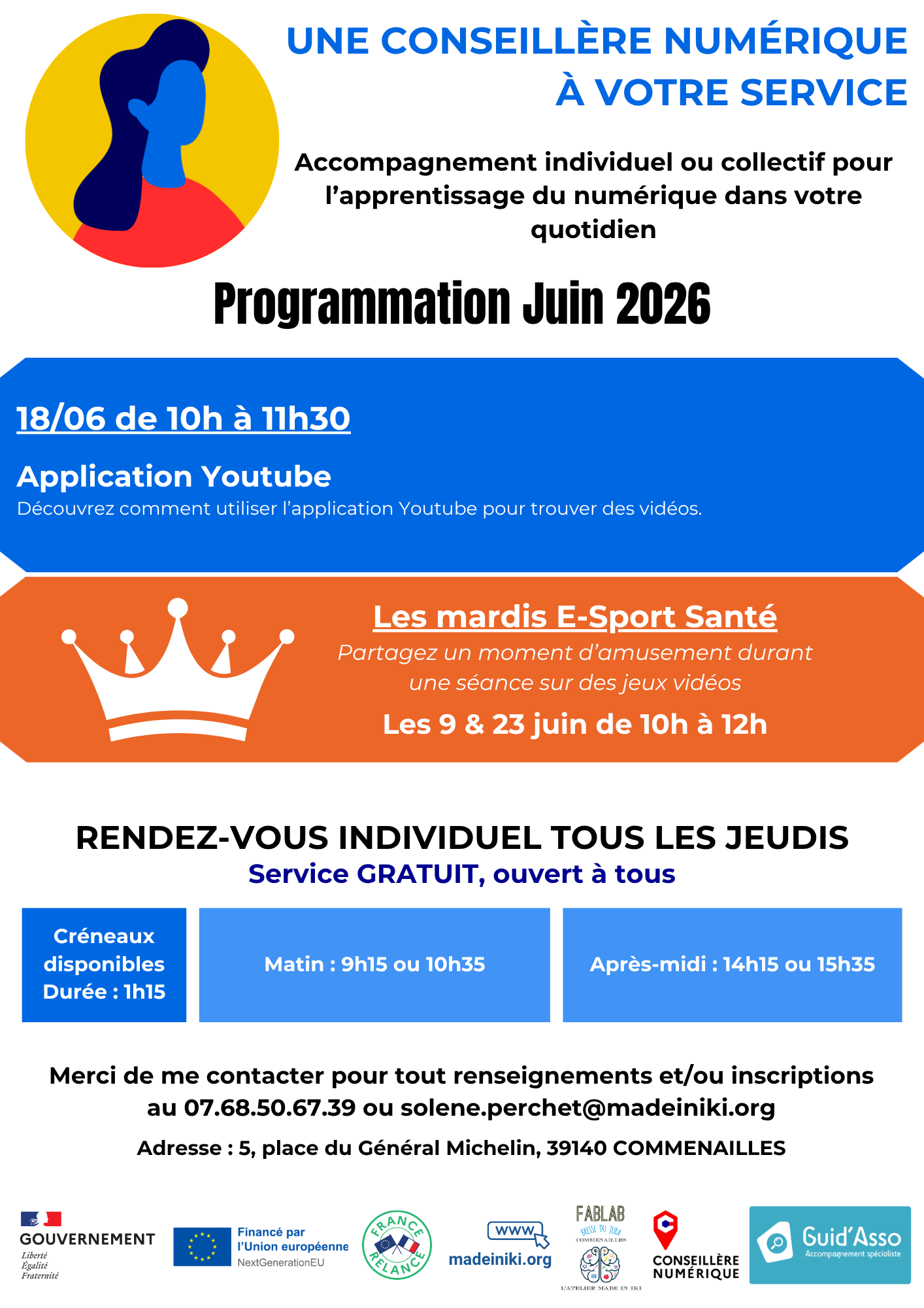 Ateliers conseillère Numérique Fablab