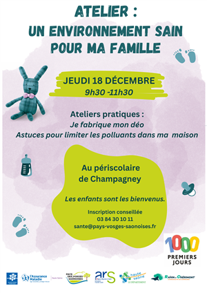 Atelier pratique "Un environnement sain pour ma famille"