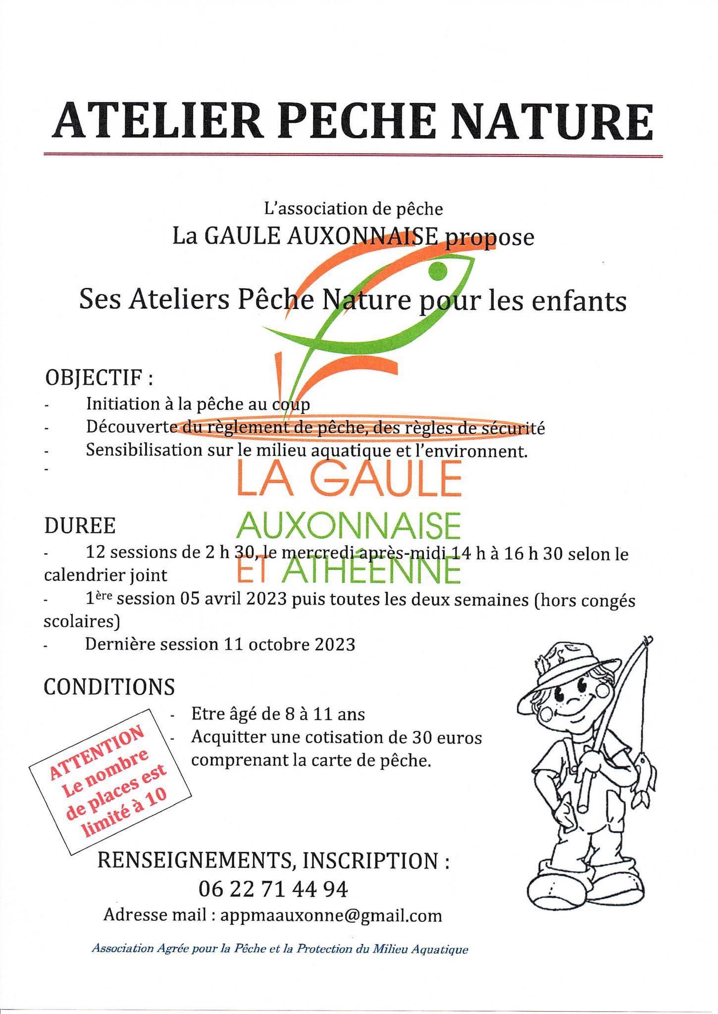 Ateliers pêche Gaulle Auxonnaise 2023 - Crédits : La Gaule Auxonnaise