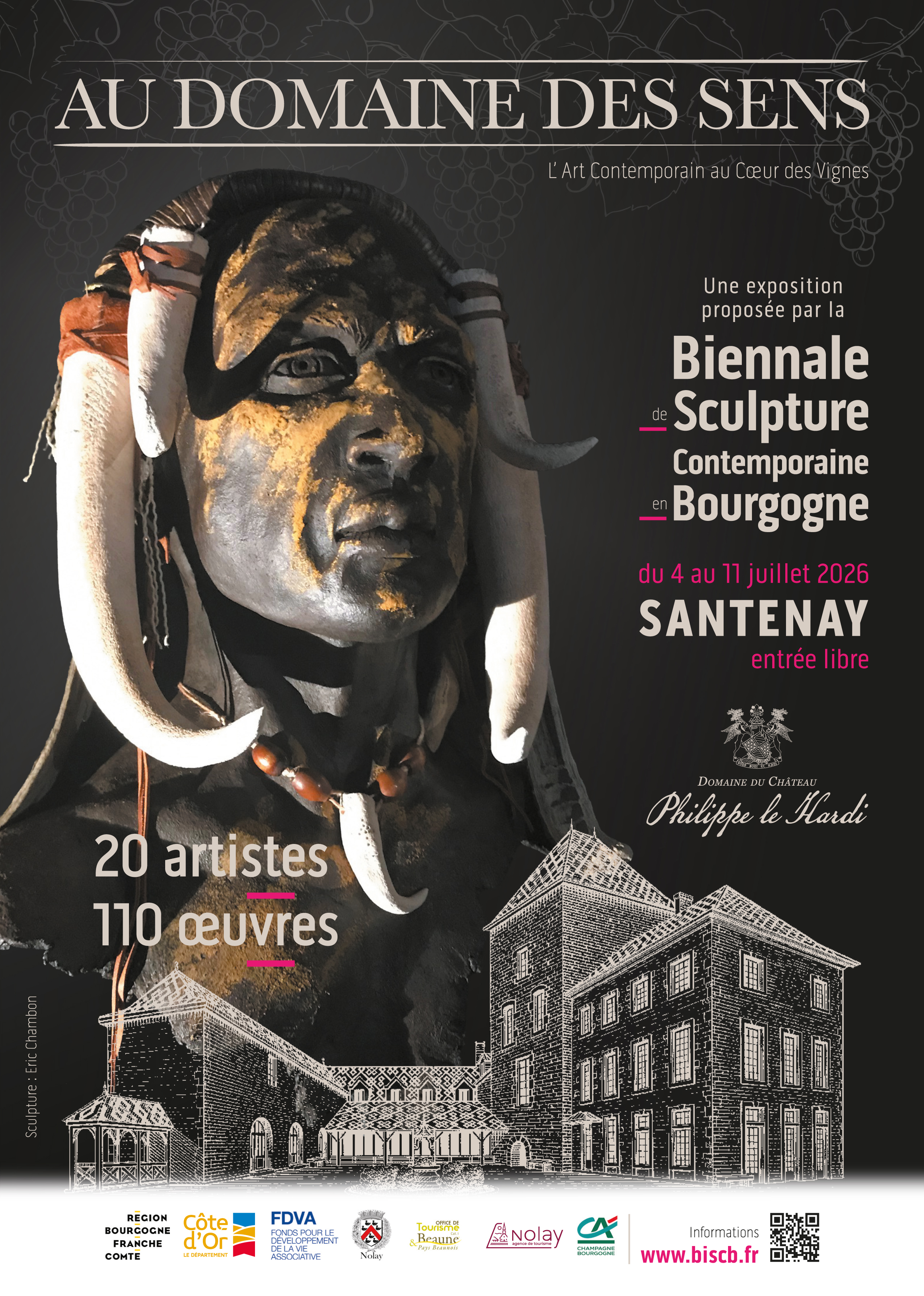 Au domaine des Sens - exposition proposée par la Biennale de Sculpture Contemporaine en Bourgogne
