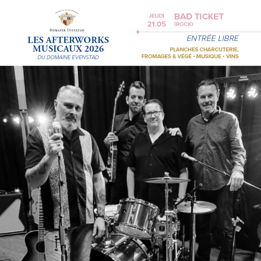 Concert BAD TICKET, Les Afterworks Musicaux du Domaine Evenstad