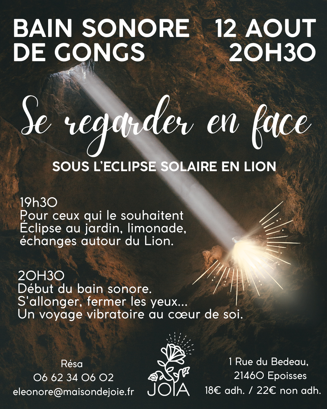 Bain de gongs sous l'éclipse de soleil