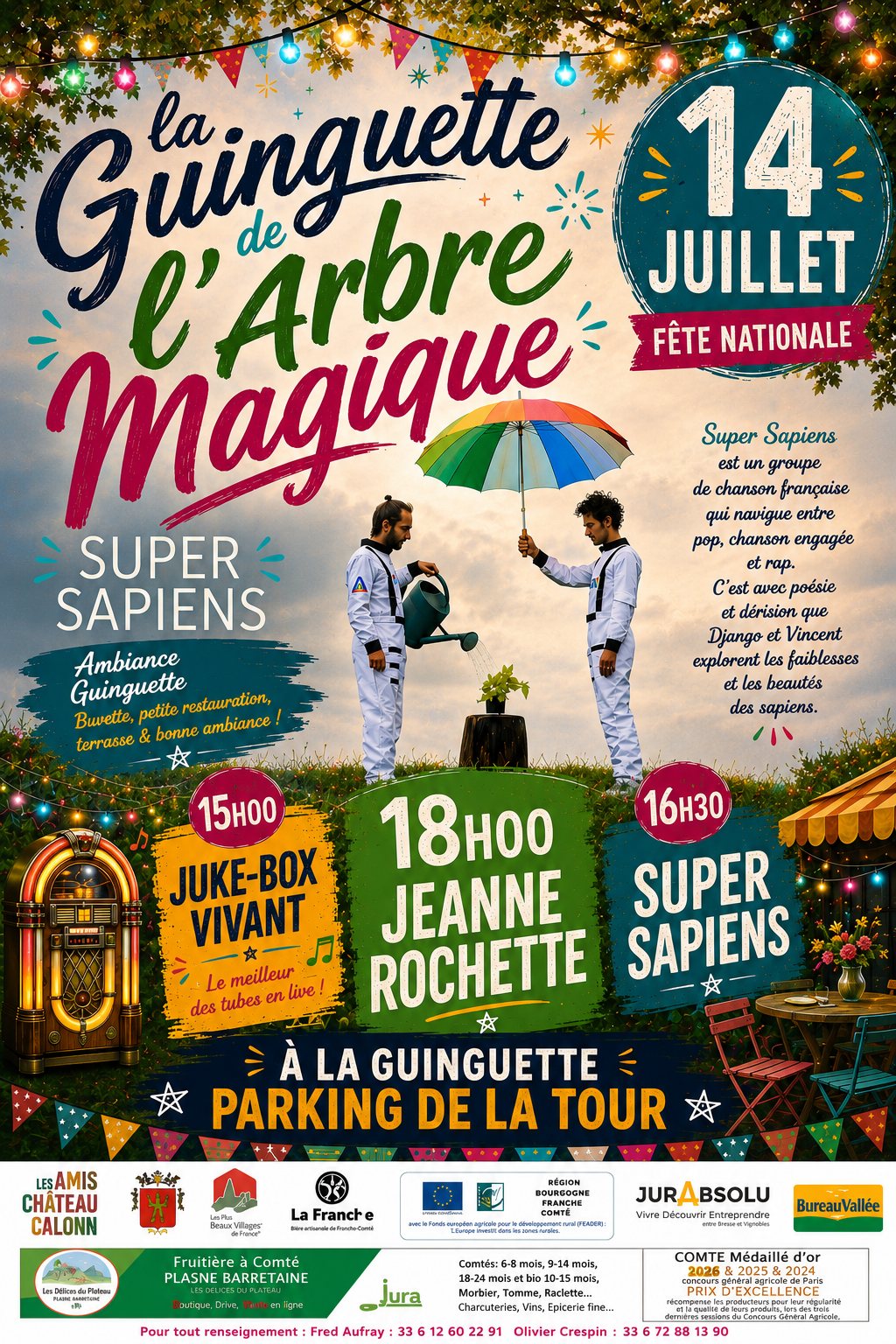 Juke-box vivant, concerts de Super Sapiens et de Jeanne Rochette - La Guinguette de Château-Chalon