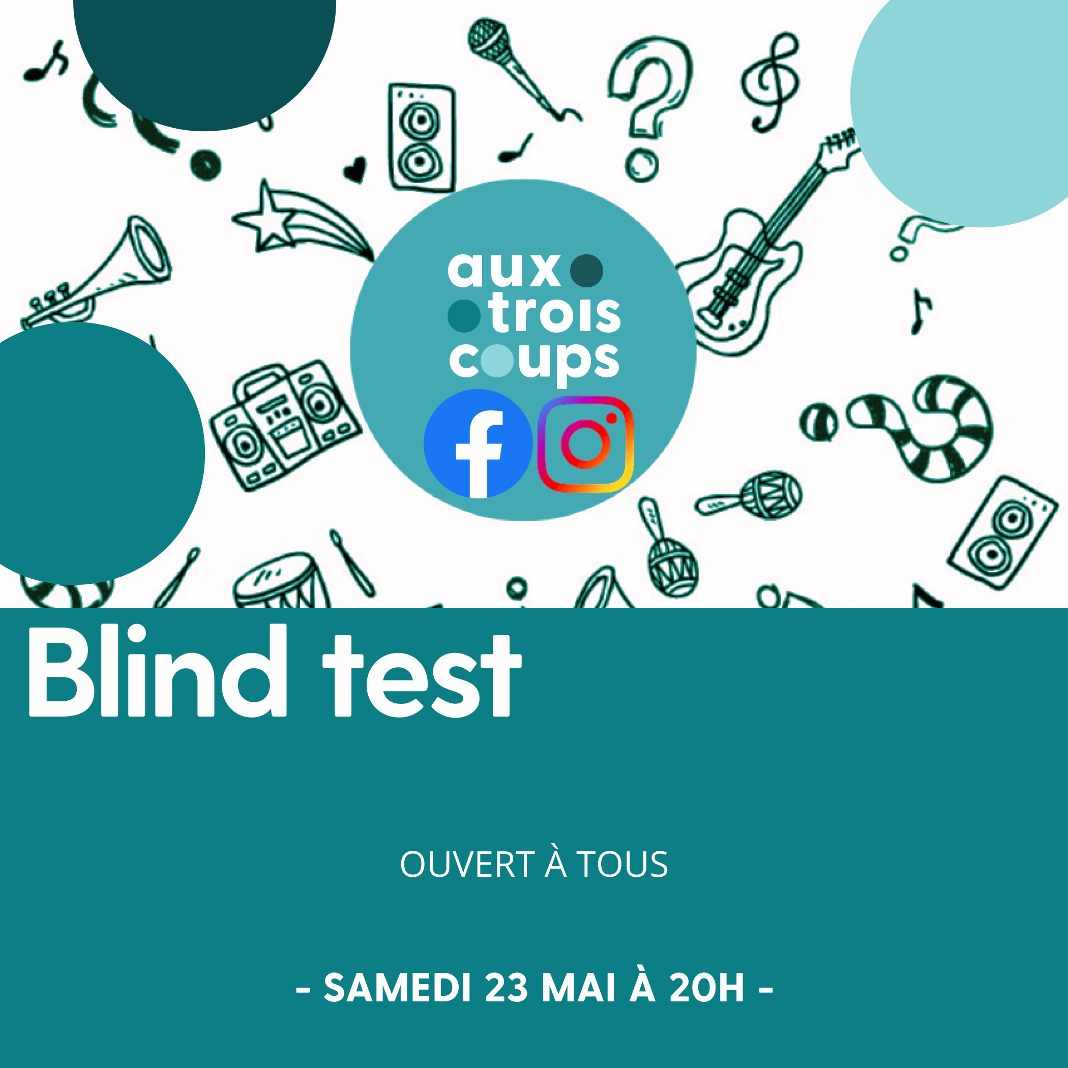 BLIND TEST — visuel événement