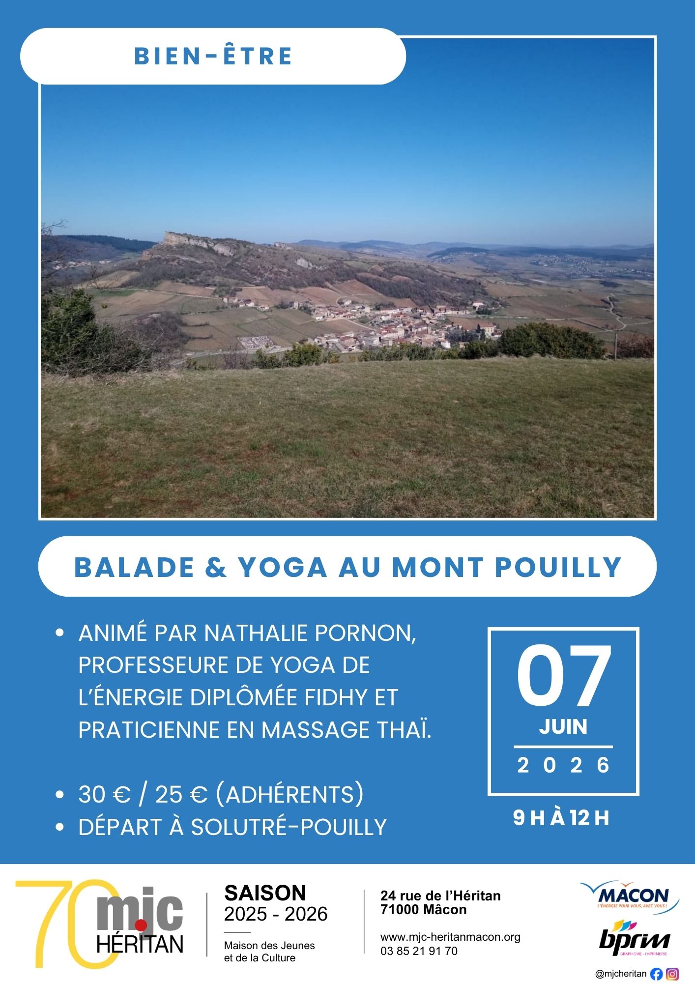 Balade & Yoga au Mont Pouilly