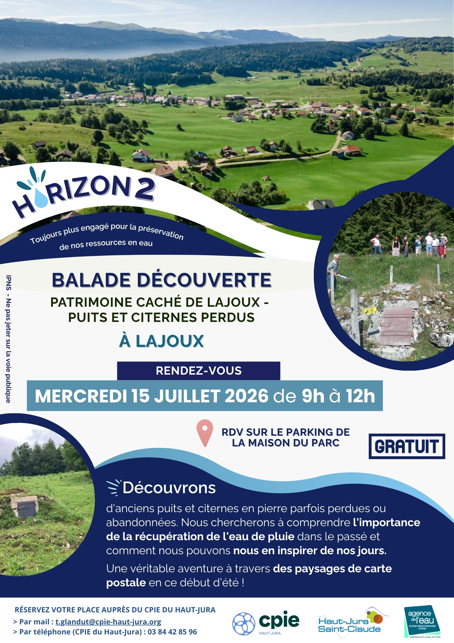 Balade découverte : "Patrimoine caché de Lajoux - Puits et Citernes perdus"
