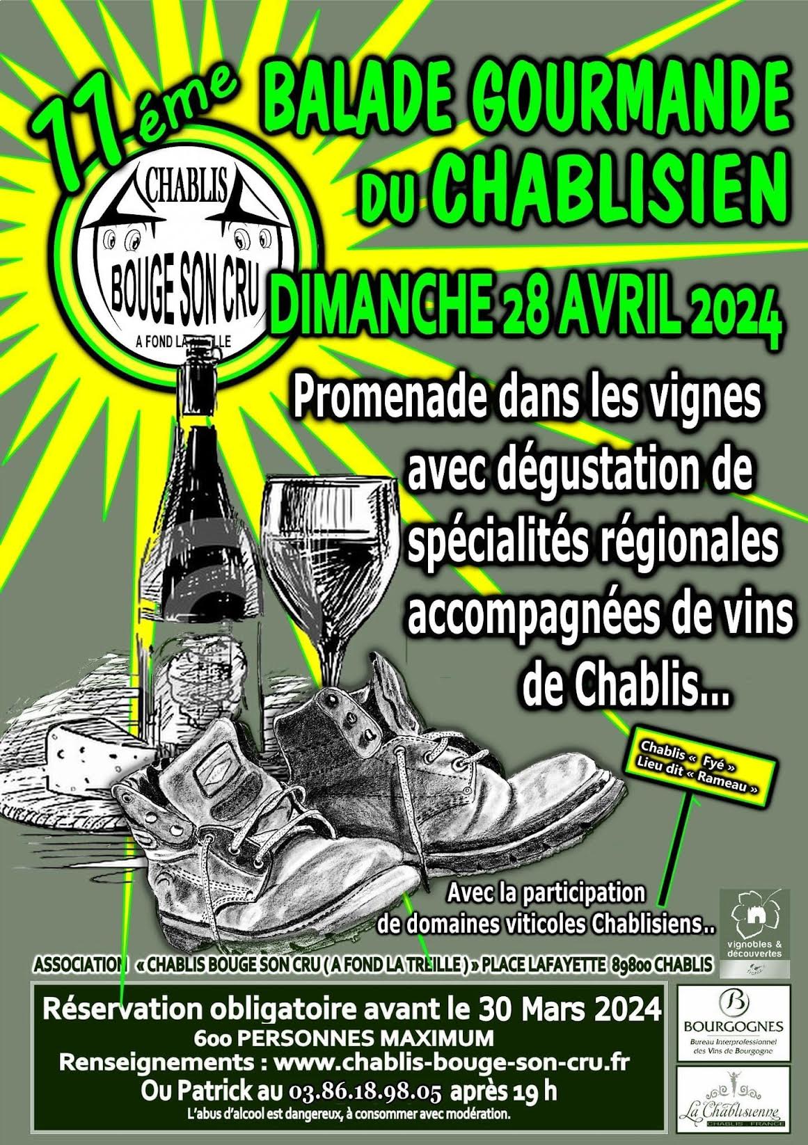 Balade gourmande Chablis 28 avril