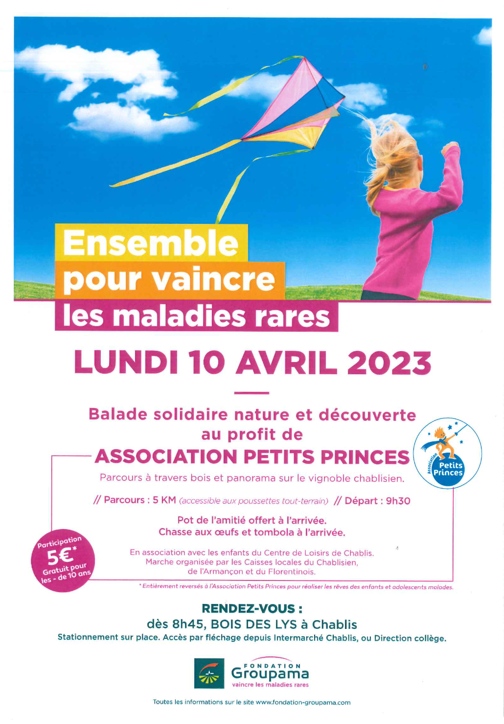 Balade solidaire Chablis 10 avril