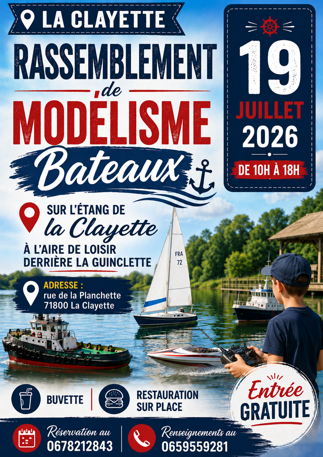 Rassemblement modélisme de bateaux radio commandés