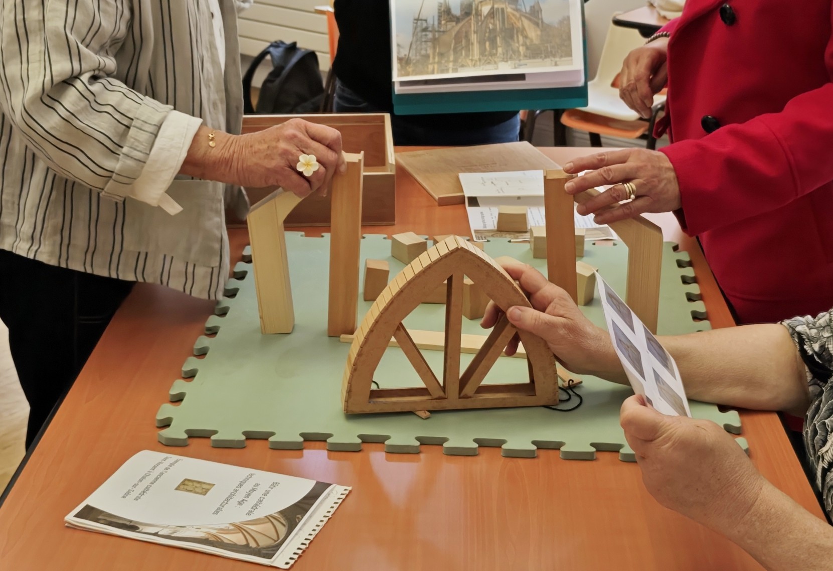 Atelier bâtir une Cathédrale au Moyen-Âge, techniques architecturales