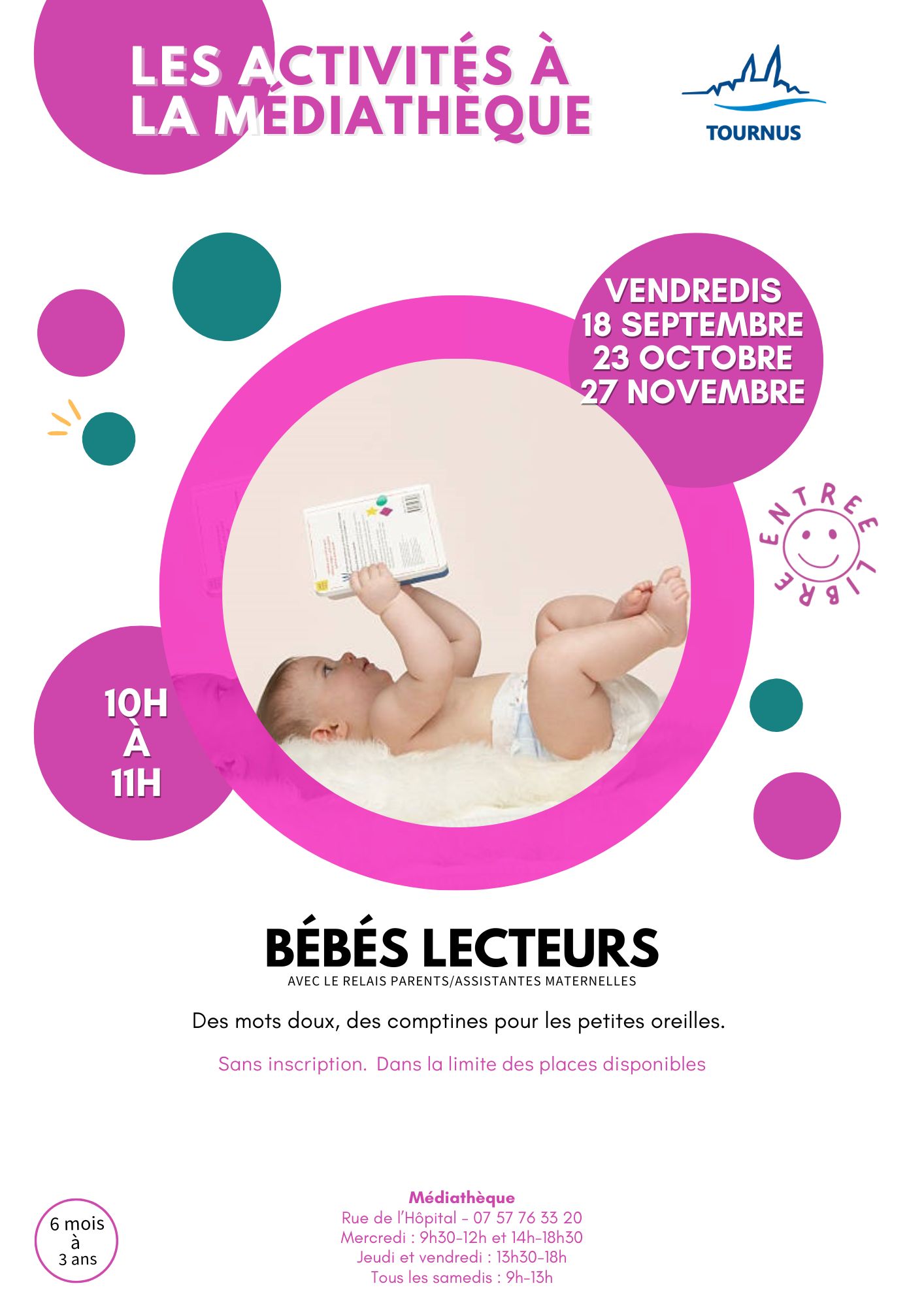 Activités à la médiathèque : Bébés lecteurs pour les tout-petits