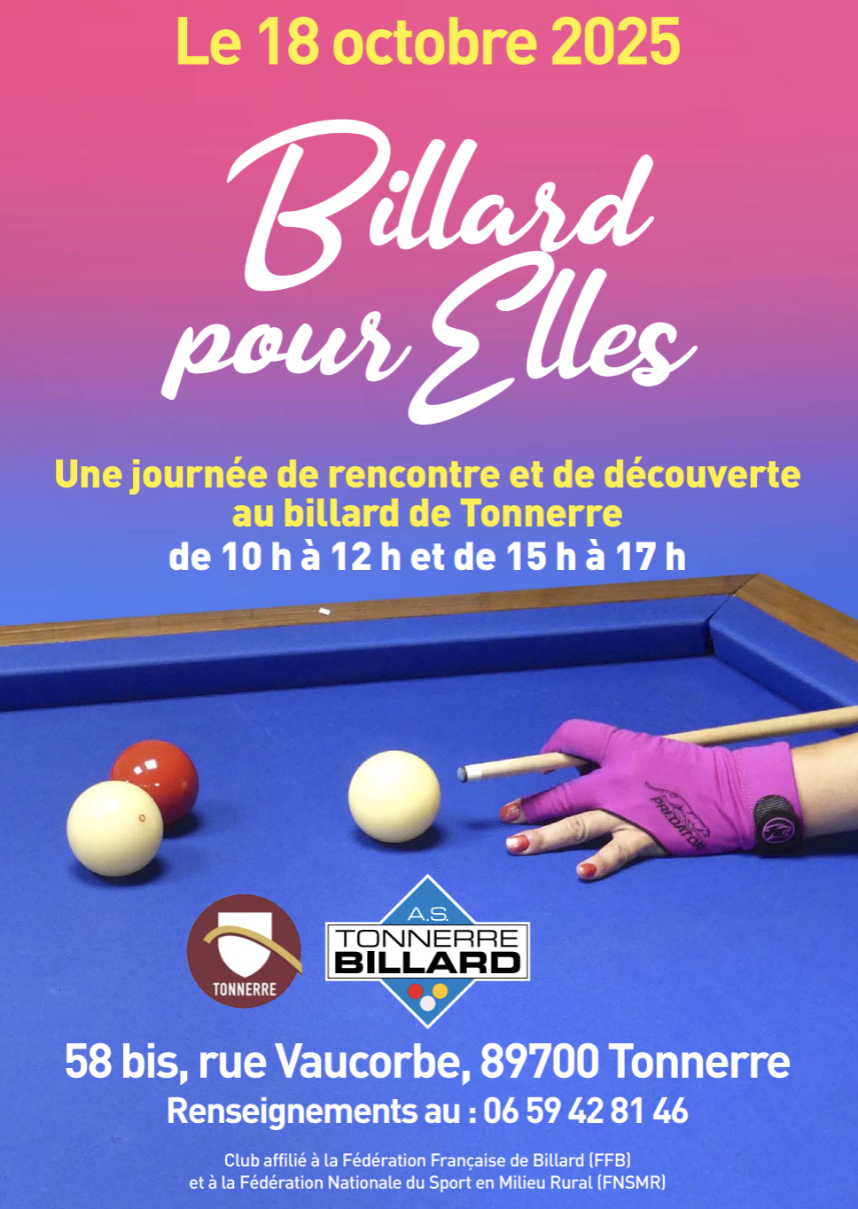 Billard Tonnerre 18 octobre