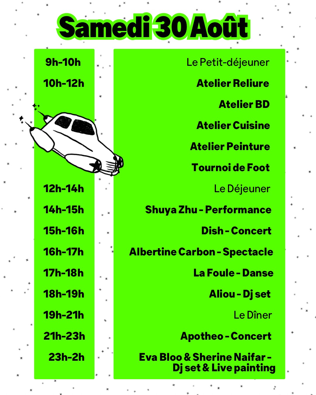 Programme 30 Aout 