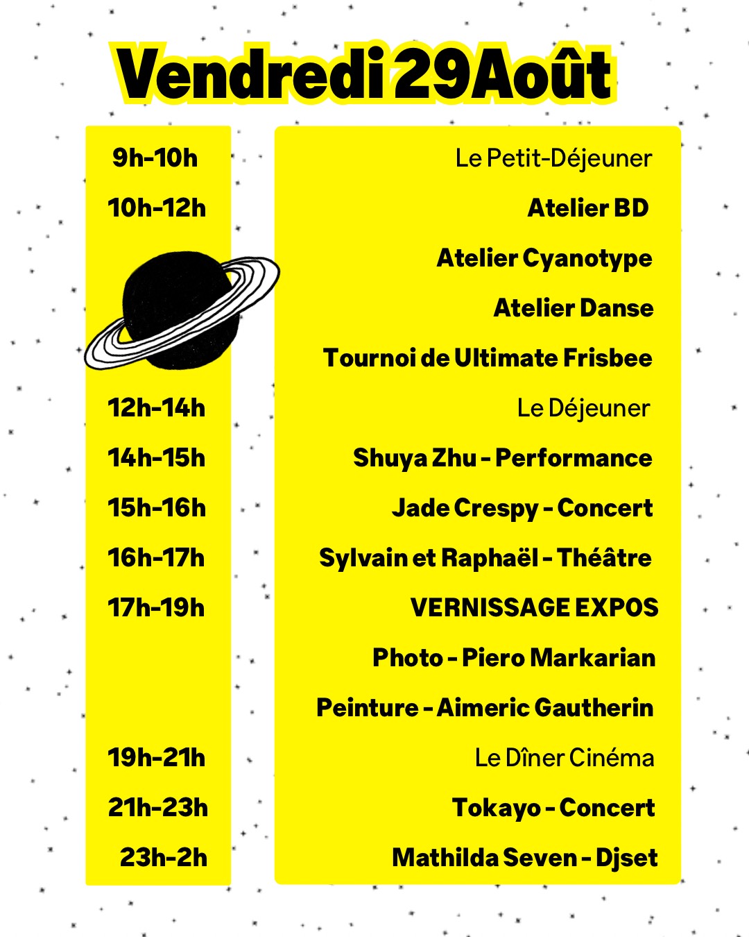 Programme 29 Aout