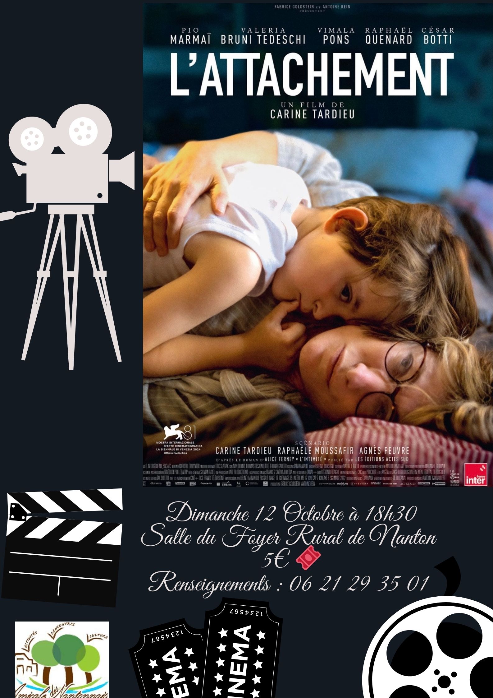 Bleu Film Français Affiche - 1