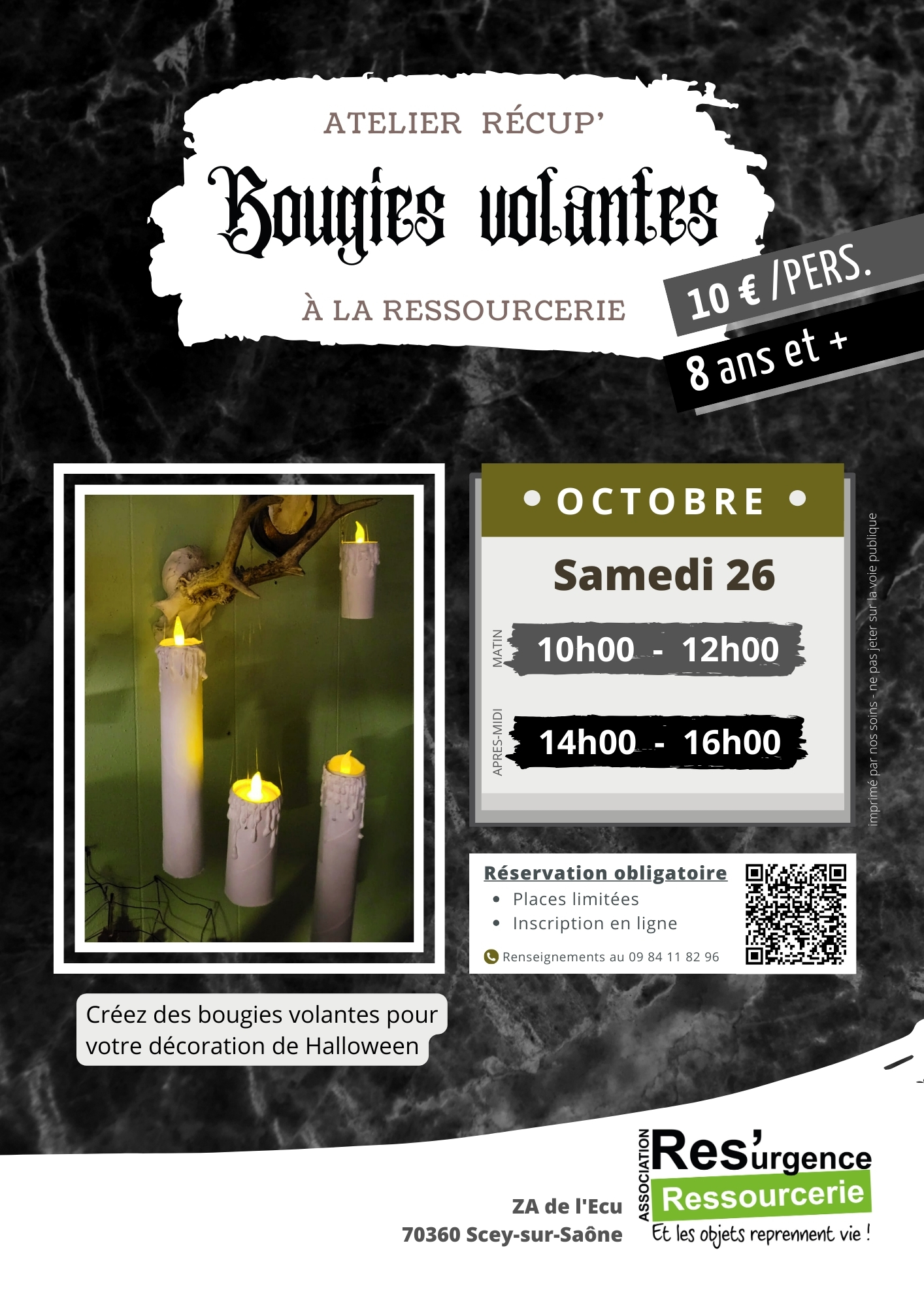 Affiche bougies volantes