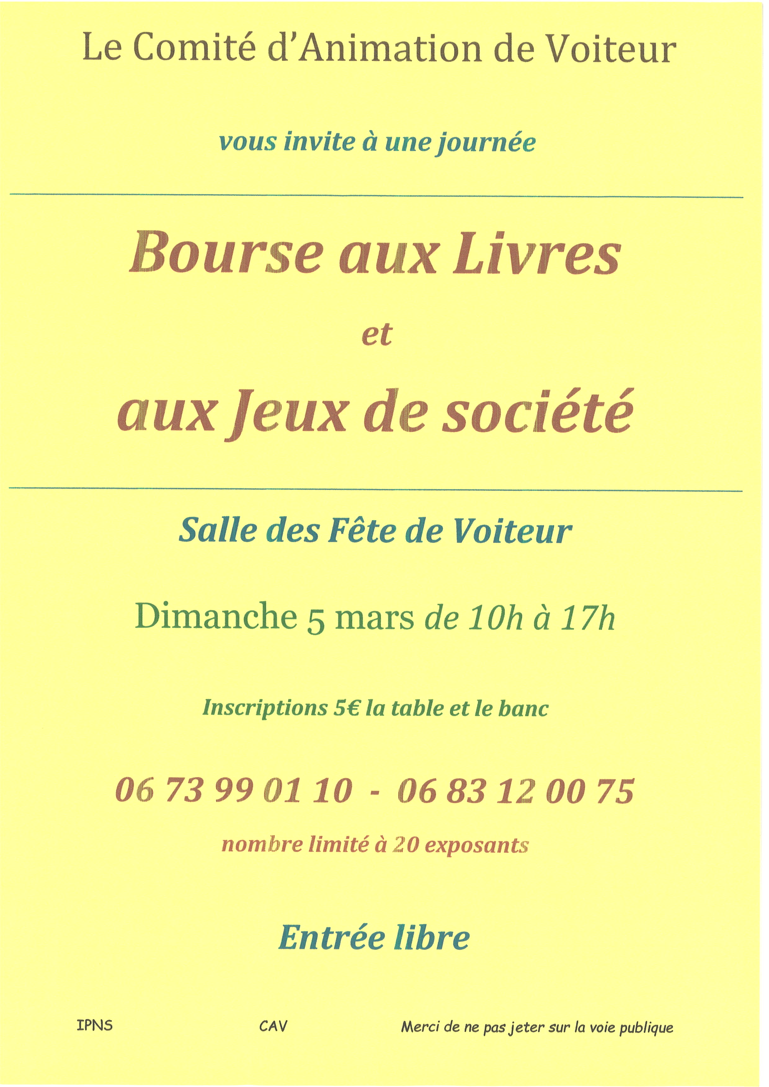 Bourse aux livres Voiteur