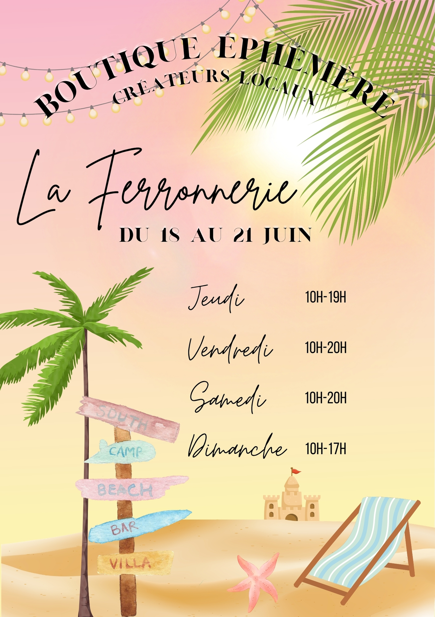 Boutique éphémère d’été des Art’iZans locaux