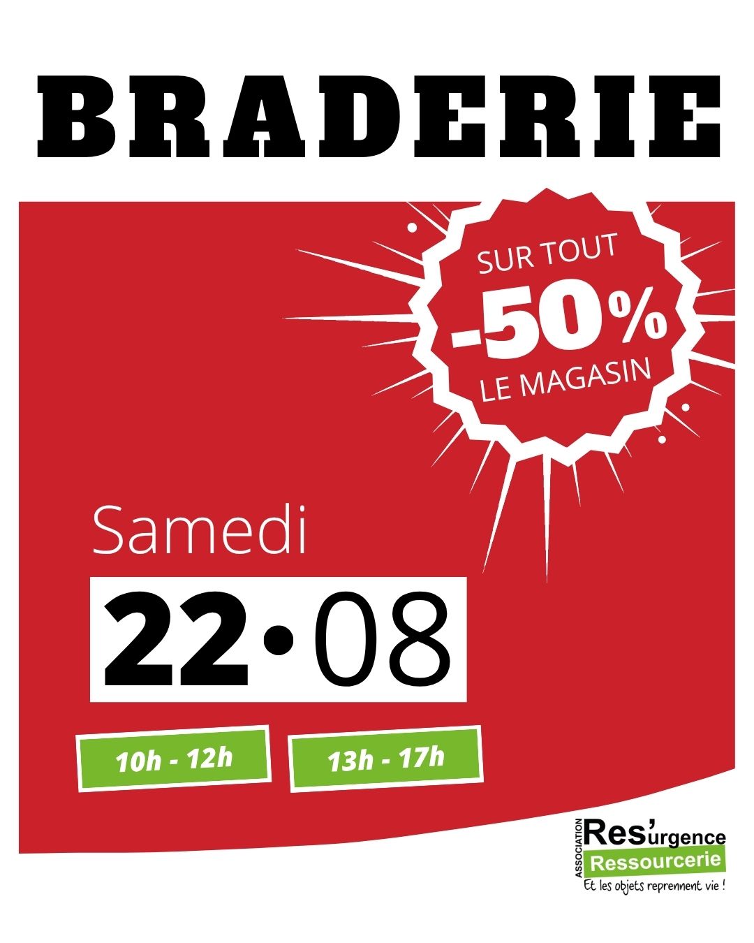 Braderie à la ressourcerie