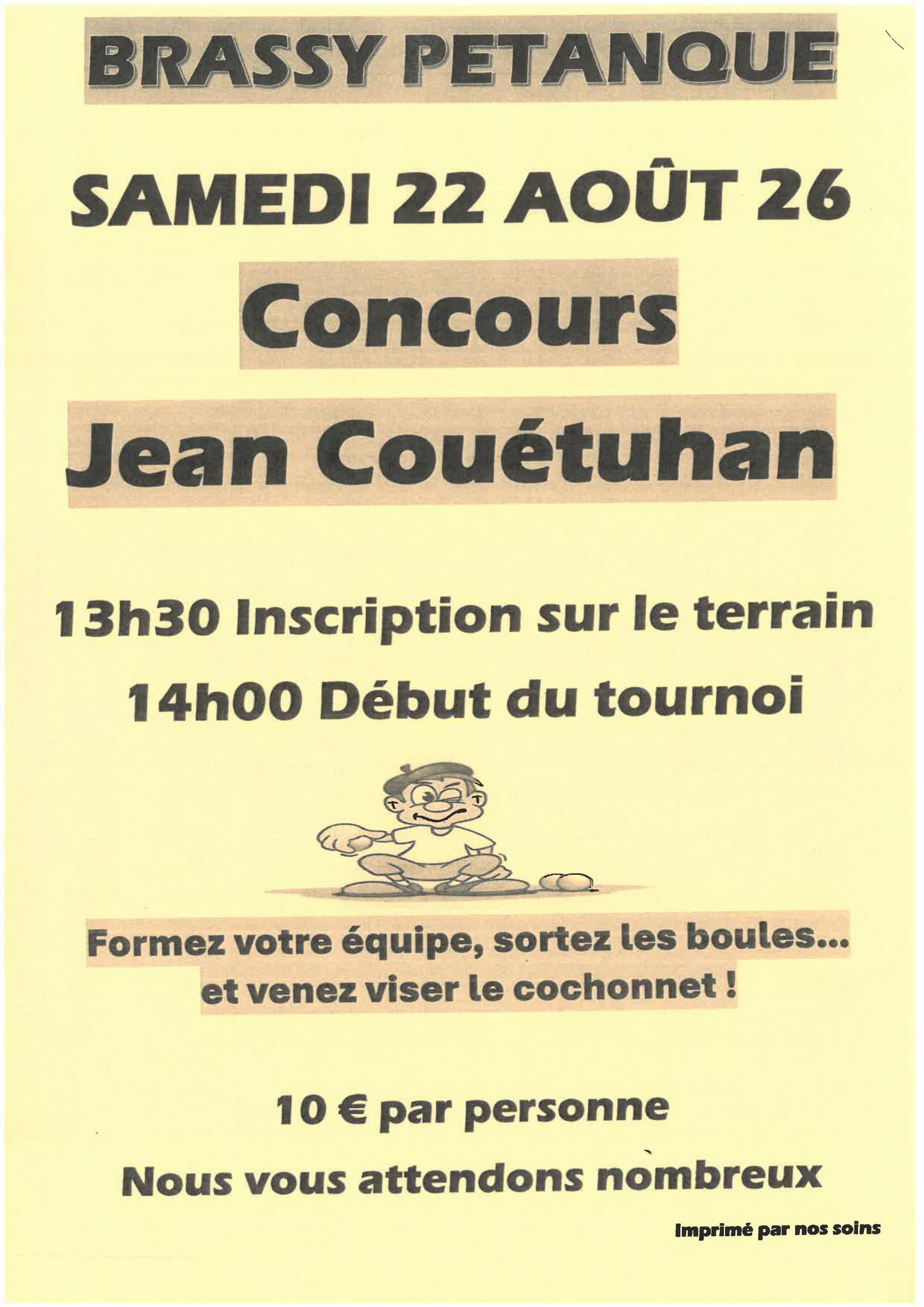Concours de pétanque Jean Couëtuhan