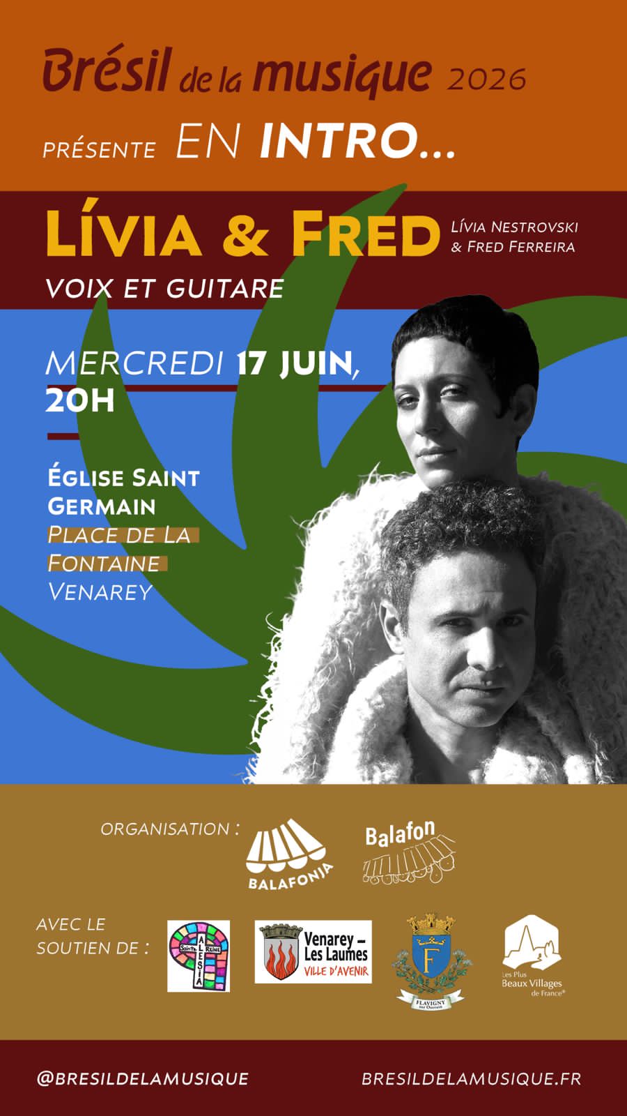 Brésil de la musique  LIVIA et FRED, voix et guitare