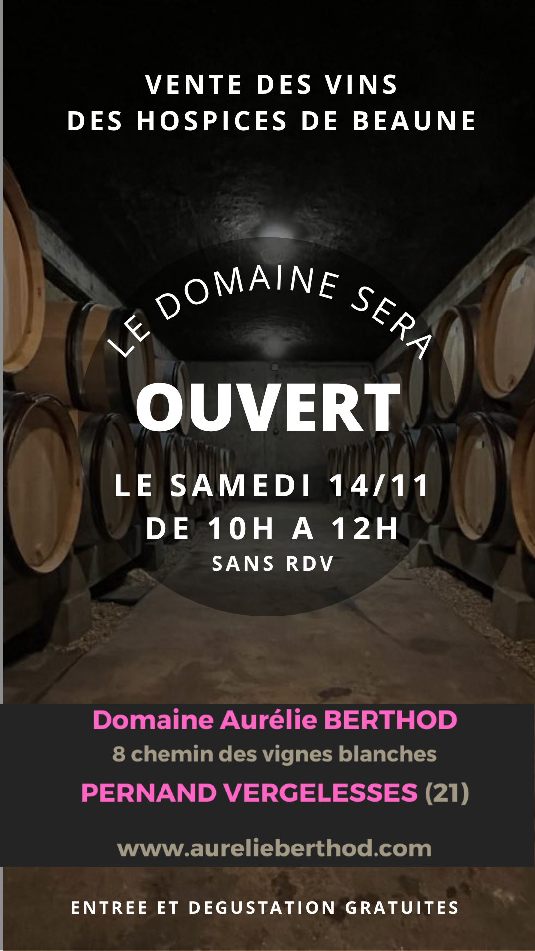 Cave ouverte au Domaine Aurélie Berthod