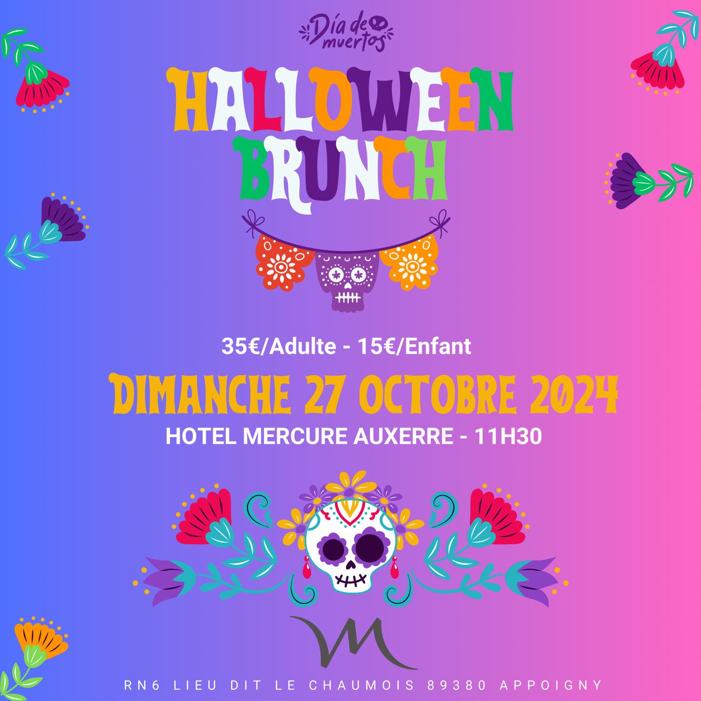 Brunch Halloween Hotel Mercure le 27 oct 2024