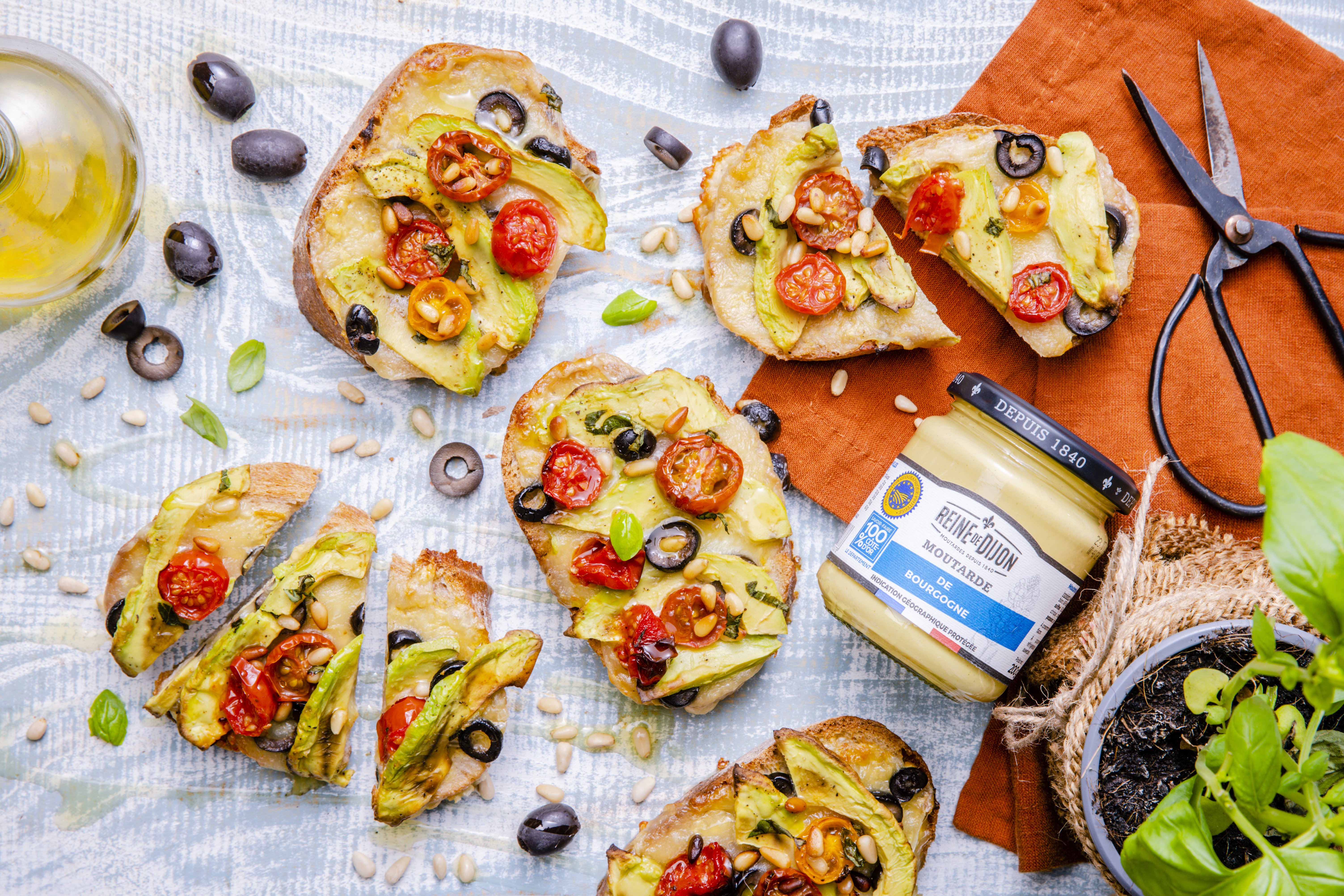 Bruschettas-moutarde-IGP REINE DE DIJON