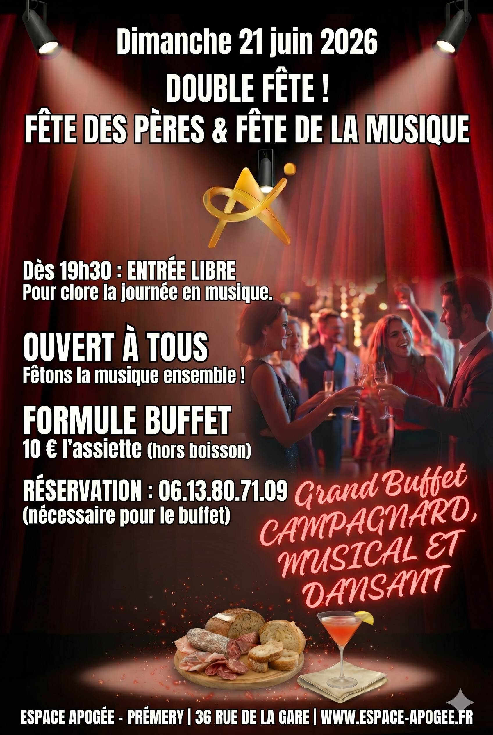DOUBLE FÊTE À L'ESPACE APOGÉE : Fête des Pères & Fête de la Musique !, animée par Mickaël Pigeat