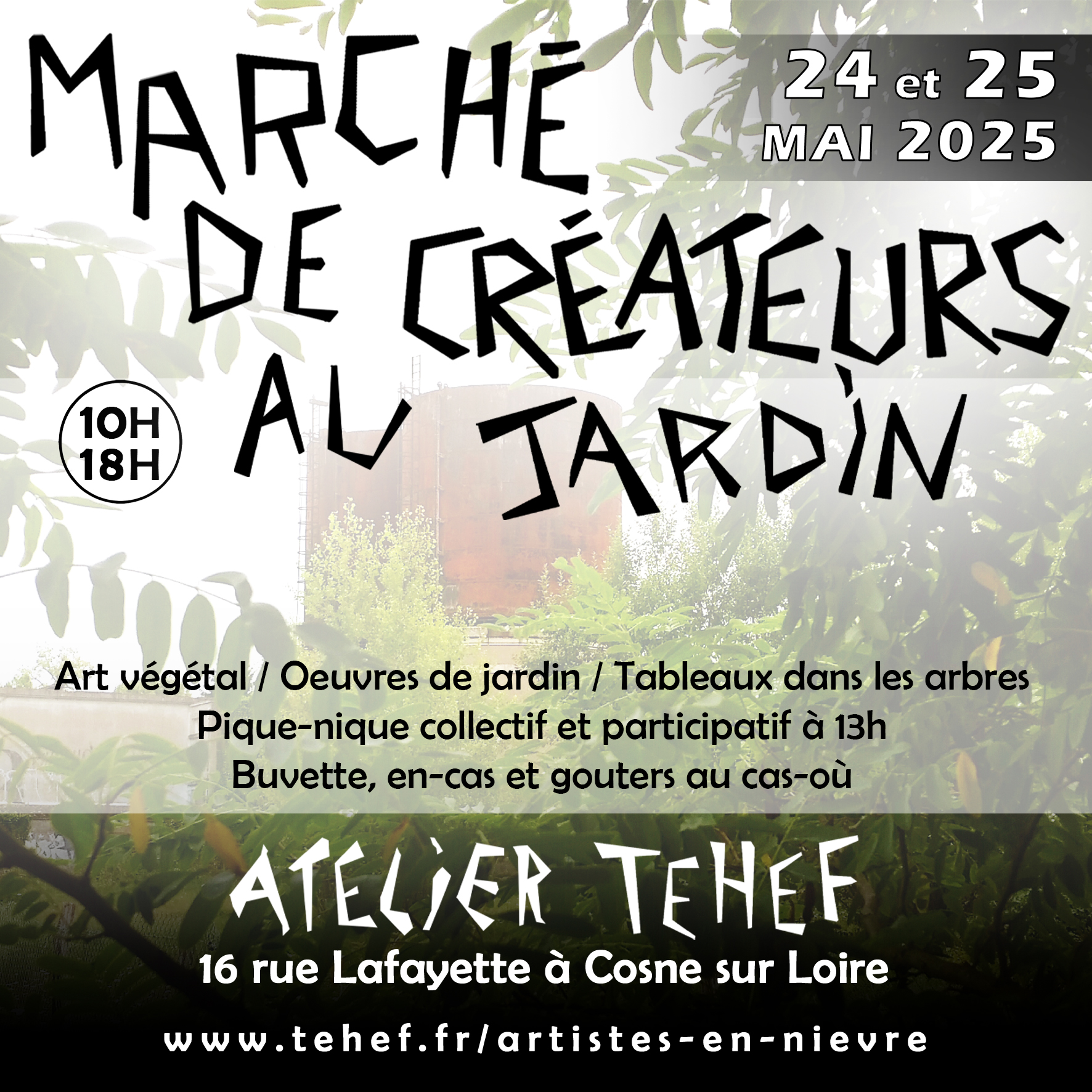 Affiche Marché de créateurs au jardin 2025