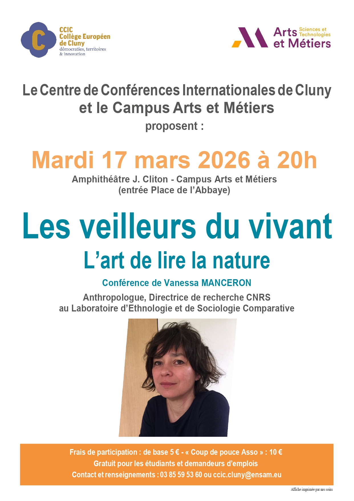 Conférence "Les veilleurs du vivant, l'art de lire la nature"