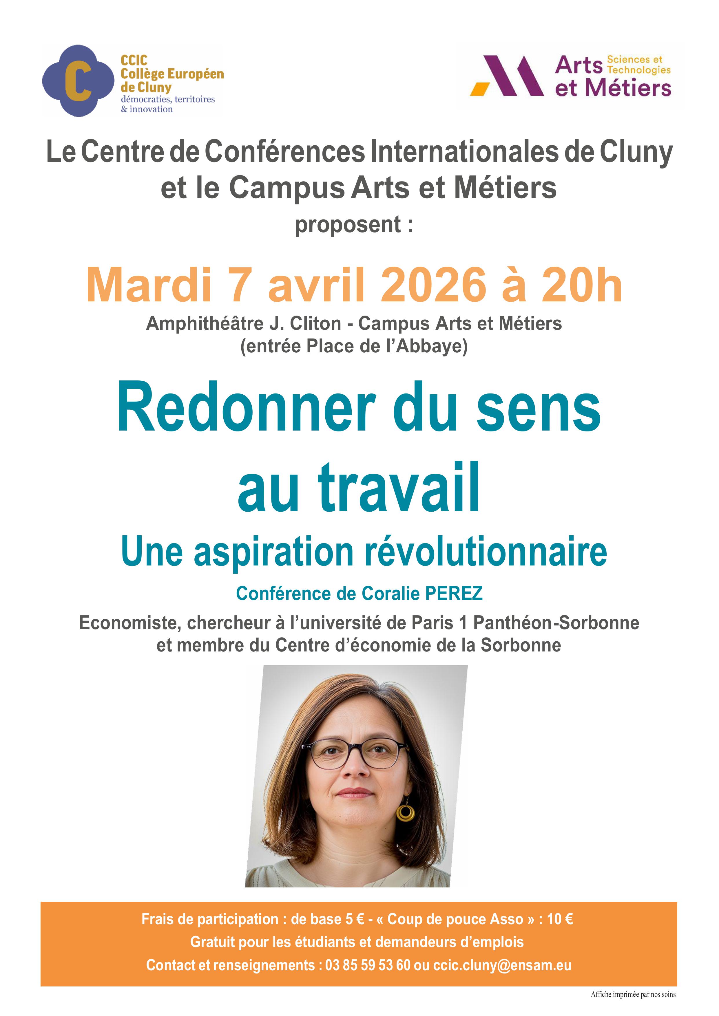 Conférence "Redonner du sens au travail : une aspiration révolutionnaire"