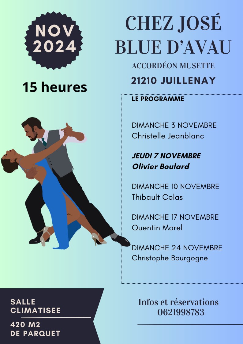 Chez José Dancing - programme novembre 2024