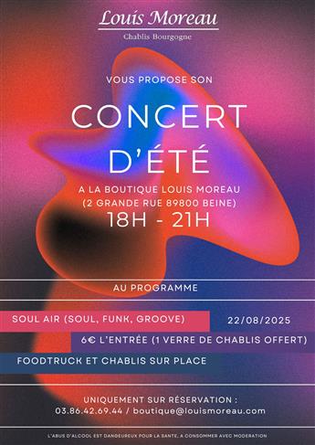 Concerts d'été au Domaine Louis Moreau
