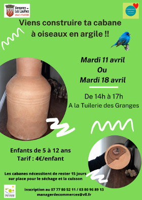 Cabane-oiseaux-argile