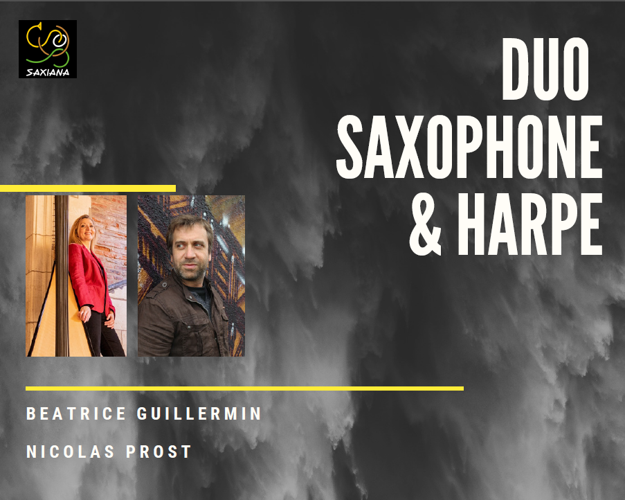 Duo Béatrice Guillemin Harpe, Nicolas Prost Saxophone. 